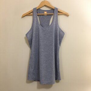 Lucy Grey Blue Heathered Racer Back Tank Top